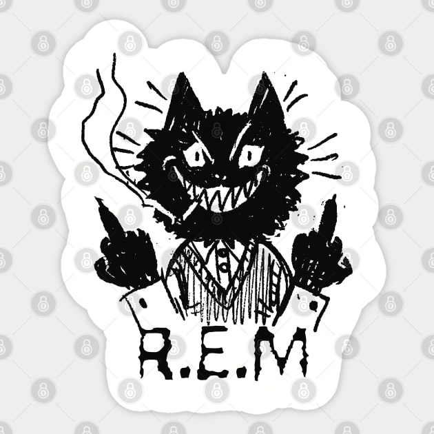 rem and the badass Sticker by anto veteran